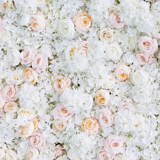 Blush & White Floral photo booth backdrop